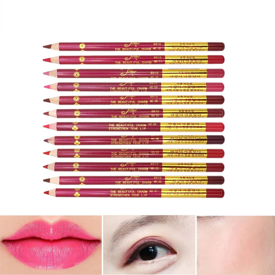 1PC Waterproof Matte Lip Line Pen For Lips Eyeliner Blush Makeup Longlasting Tattoo Lipstick Sketch Dye Tint Liner Pencil