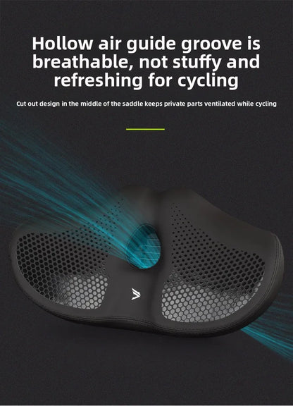 Noseless Bike Seat Cushion for Men Women Extra Padding Comfort Wide Bicycle Seat Oversized Comfortable Saddle for Peloton Bikes