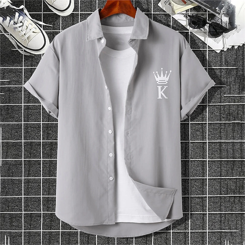 2025 Male Clothes Simple Stripes 3d Hawaiian Shirt Men Clothes Loose Breathable Men's Shirts Summer Male Shirts Short Sleeve