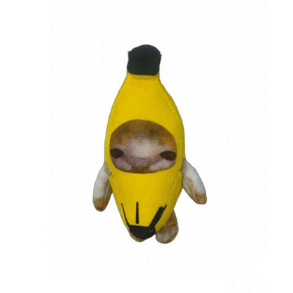 17cm Banana Cat Doll Pendant Keychain Crying Happy Banana Cat ,1pcs/pack