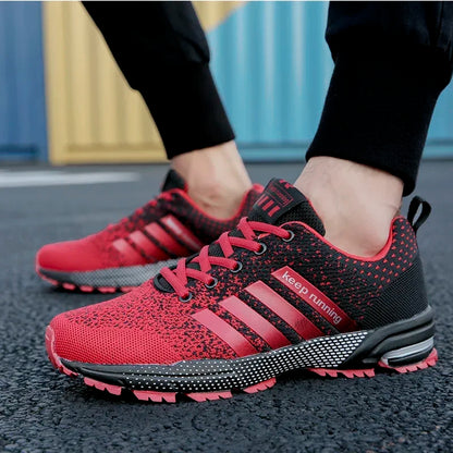 New men's women's flying mesh surface spring summer breathable casual sports shoes flat vulcanized couple running big size48