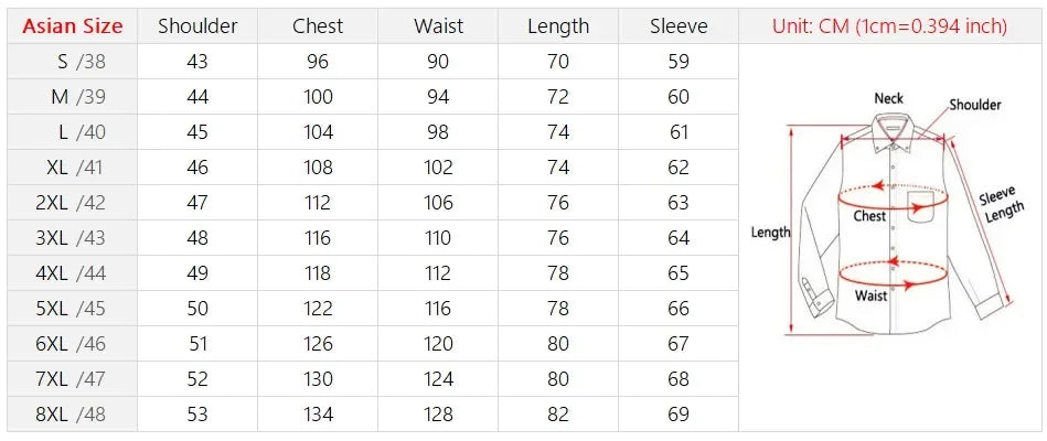 New Quality Anti-Wrinkle Men Shirt Long Sleeves Dress Shirts For Men Slim Fit Camisa Social Business Office White Shirt 5XL