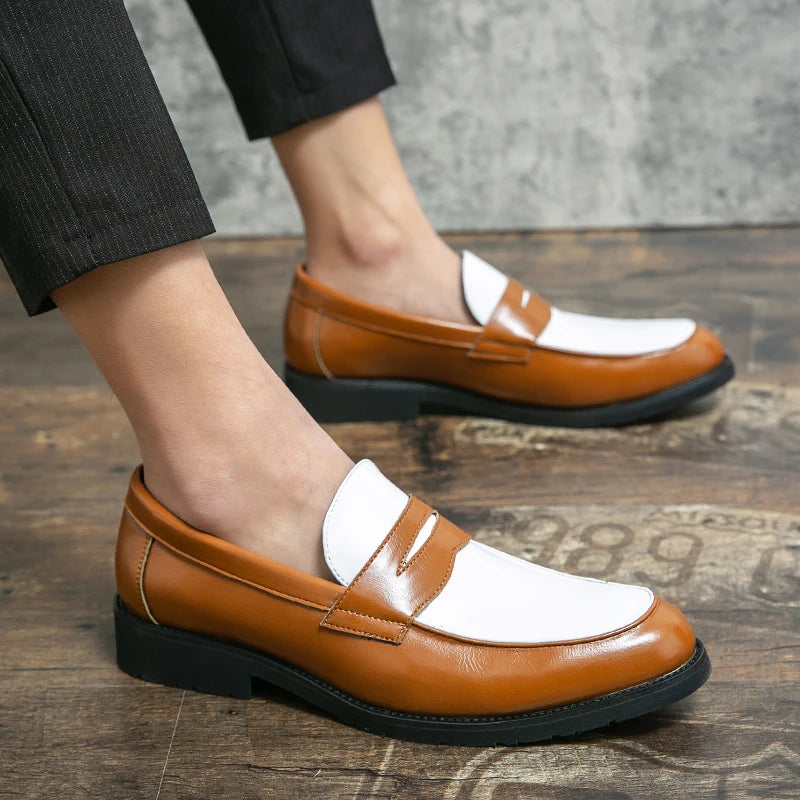 Male Luxury Business Oxford Leather Designer Mens Classic Smile Formal Dress Shoes for Men Falts Office Wedding Flats Footwear