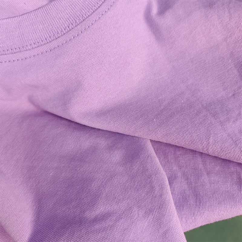 TESM Men Yellow Cotton T-Shirt Men Women Summer Streetwear Fashion Short Sleeve Couple Parent-Child Casual  Cotton Tee