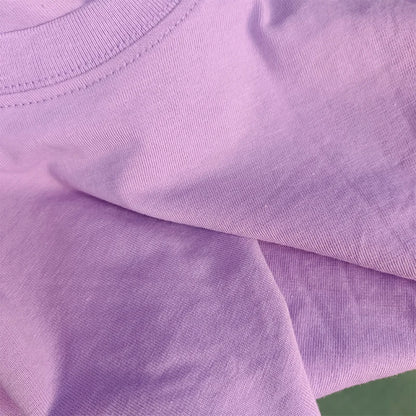 TESM Men Yellow Cotton T-Shirt Men Women Summer Streetwear Fashion Short Sleeve Couple Parent-Child Casual  Cotton Tee