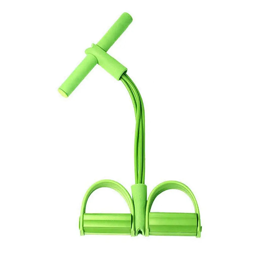 Fitness Resistance Bands-4 Tube Pedal Ankle Puller - Sit Up Leg Stretch Rope Exercise Bands , Stretching Workout Fitness Bands