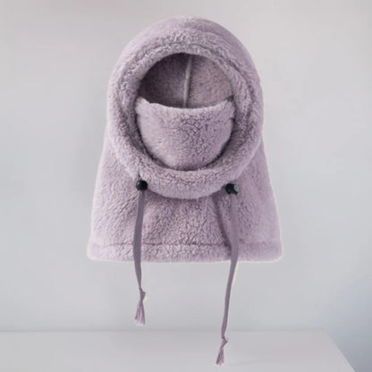 New warm children's ear and neck protection one-piece cap, thickened winter skiing and cycling face mask, windproof head cover