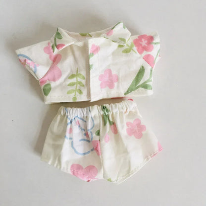 For 15/17cm 3.0 labubu doll cothes Swimsuit Beach skirt beach striped floral shirt shorts For ropa labubu outfit Decorations