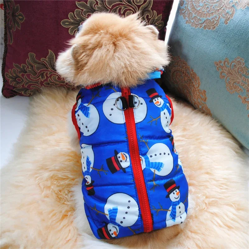 Pet Clothes Puppy Outfit Vest Warm Dog Clothes for Small Dogs Winter Windproof Pets Dog Jacket Christmas Coat Ropa Perro