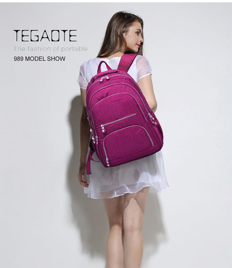 Mochila Feminina School Backpack for Teenage Girl 2025 Travel Back Packs Bag Women Nylon Waterproof Laptop Bagpack