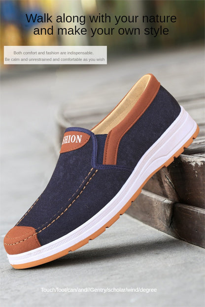 2025 Spring and Autumn Men Fashion Casual Shoes Trend Canvas Shoes Cover Feet Men Lightweight Soft free shipping shoes