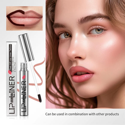 Lipliner Peel Off Lip Liner Stain Peel Off Lip Liner Tattoo Waterproof Matte Long-Lasting Brown Nude Lip Color Cosmetics Makeup