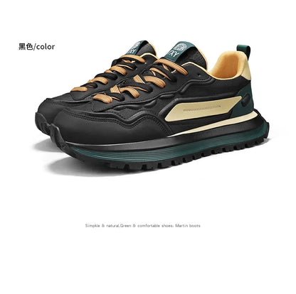 2025 New Spring Men's Breathable sneakers Casual Sports Shoes with Anti slip Soft Bottom White Shoes Men's Trendy Daday Shoes