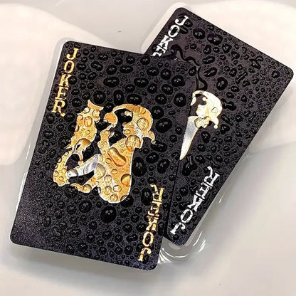 1PcsColor Black Gold Playing Card Game Card Group Waterproof Poker Suit Magic Dmagic Package Board Game Collection Entertainment