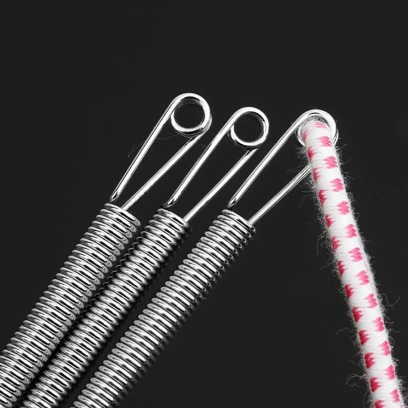 1/30Pcs Stainless Steel Rope Threading Tool Bendable Spring Drawstring Threader Clip Drawstring Thread DIY Sewing Accessories