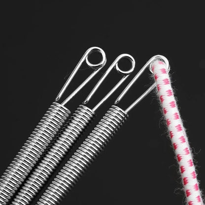 1/30Pcs Stainless Steel Rope Threading Tool Bendable Spring Drawstring Threader Clip Drawstring Thread DIY Sewing Accessories