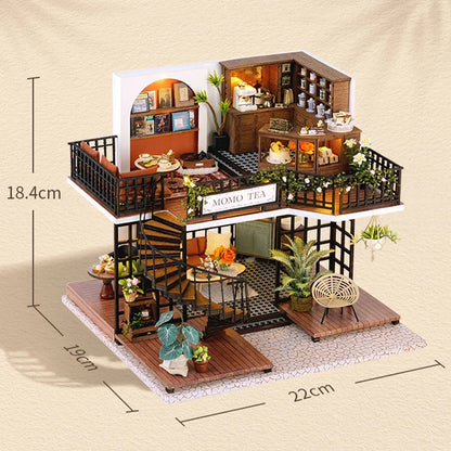 Wooden Miniature Doll House Kit 3D Puzzle Assembly Building Model Toy Home Bedroom Decoration With Furniture Adult New Year Gift
