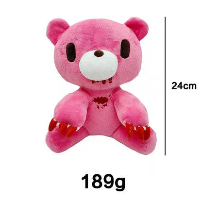 24cm Gloomy Bear Plush Toy Bloodthirsty Pink Bear Plushie Doll Animal Teddy Stuffed Toy Pillow for Kids Birthday Christmas Gift