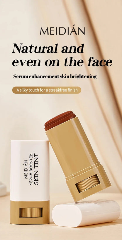 Bronze Foundation Stick Serum Boosted Skin Tint Silky Texture Moisturizing Coverage Concealer Base Even Skin Tone Makeup