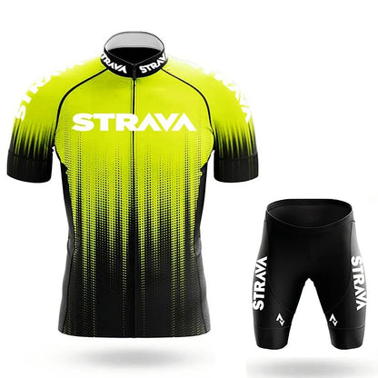 Strava Men's Cycling Outfit Bicycle Shorts Road Bike Sports Set Mountain Cycle Jersey Breathable Summer Clothing Pro Uniform