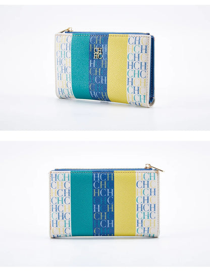 Carolina Herrera NEW Women's Cartoon Long Wallet, Classic PVC Fashion Simple Lightweight All-Match Purse