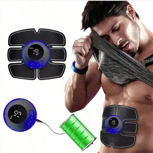 EMS Muscle Stimulator Training Device For Abs And Arms Workout, Home Fitness Equipment For Men