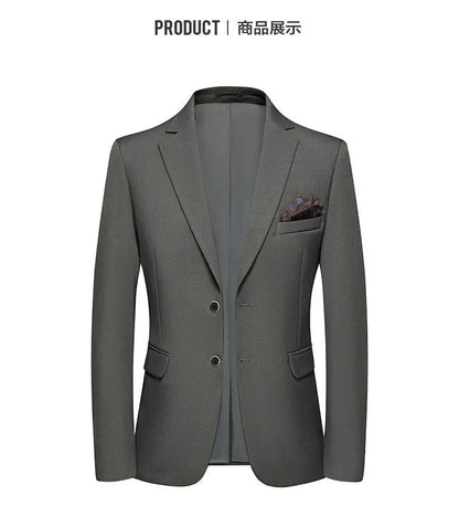 Blazer's New Men's Fashion Outdoor Travel Solid Color, Youthful Wedding, Hosting, Campus Slimming, Casual Korean Version Blazer