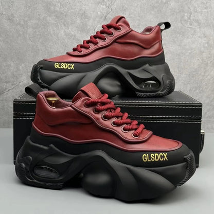 New Fashion Brand Designer Whtie Thick Bottom Casual Board Shoes for Men Flats Loafers Sports Walking Sneakers Zapatos Hombre