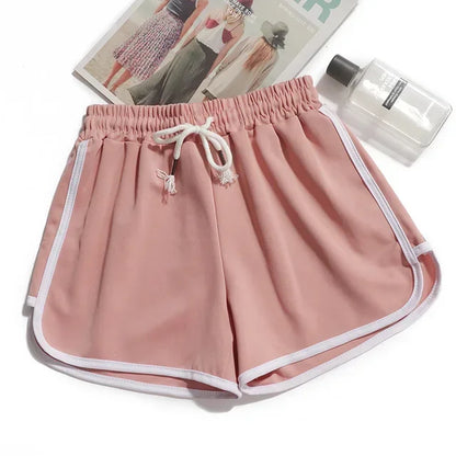 Women Striped Casual Shorts Korean Harajuku Loose All Match Sports Shorts Summer Fashion Simple Yoga Thin Mini Shorts Female