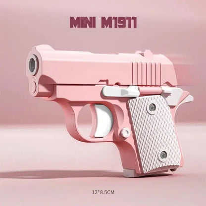 New Arrival Stress Relief ABS Plastic Mini 1911 3D Printed Gravity Fidget Gun Pistol Toy Gift Promotion Toy For Boys
