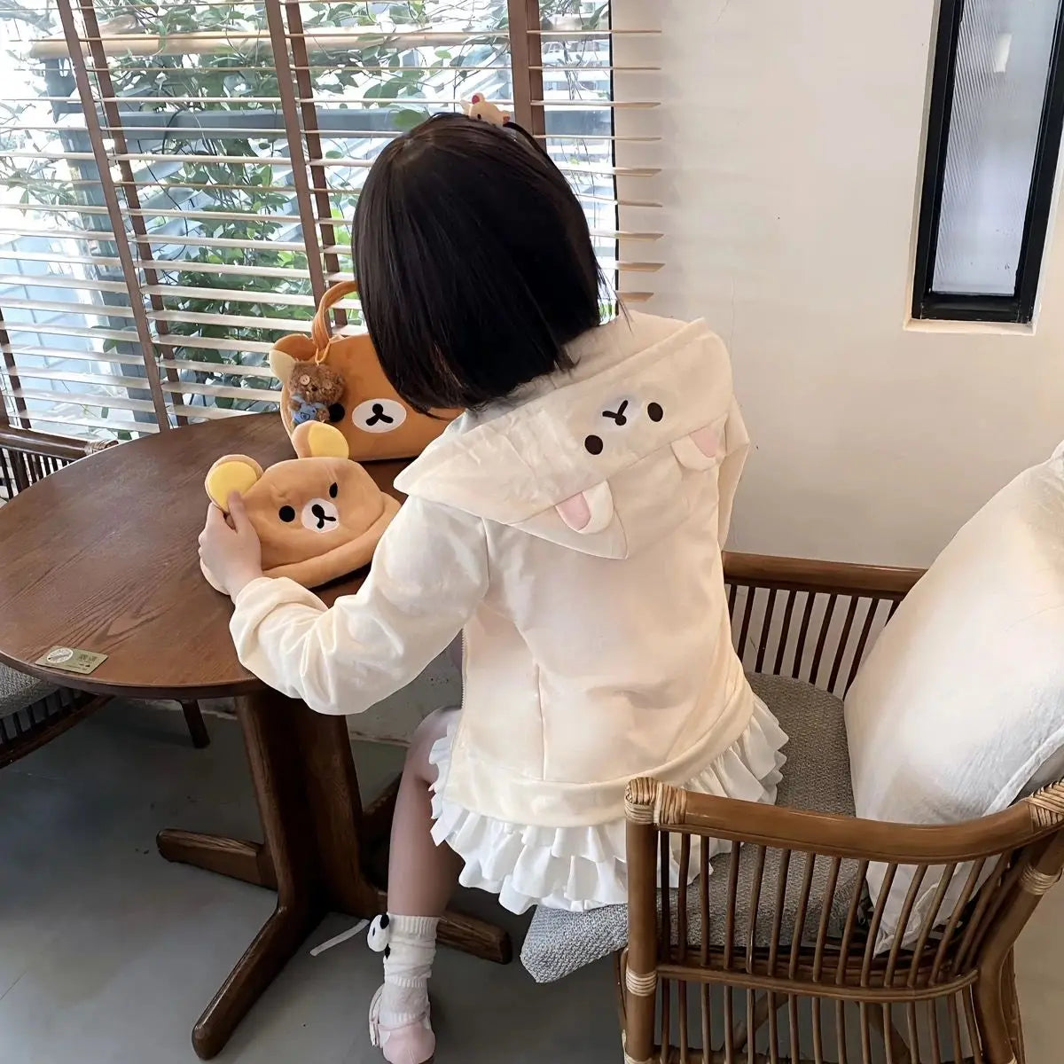 Y2k Harajuku Streetwear Hoodies Women Japanese Style Kawaii Sweet Cute Cartoon Print Zipper Sweatshirt Soft Girl 2026 Jacket