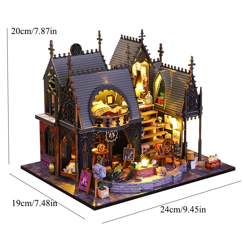 Wooden Miniature Doll House Kit 3D Puzzle Assembly Building Model Toy Home Bedroom Decoration With Furniture Adult New Year Gift