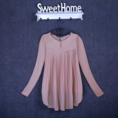 Women blouse long-sleeved V-neck elegant ladies chiffon shirt top fashion office work shirt Plus Size Blusas 5XL