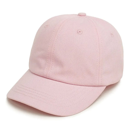 Kids Baseball Cap Low Profile Sun Hat for Boys and Girls Soft Cotton Pink Black White Gray for Baby Children