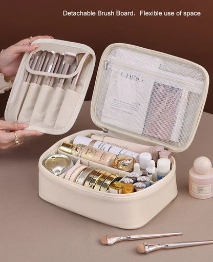 Women's Cosmetic Bag Makeup Bag Double Layer Large Capacity Luxury Cosmetics Organizer Travel Essentials Women's Cosmetic Bag