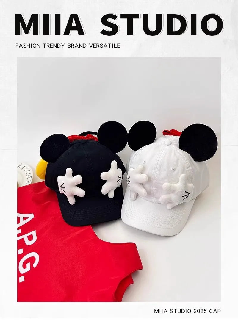Mickey Baseball Cap Cartoon Design Parody Mickey Cute Creative Big Ear Design Duck Tongue Hat Fashionable And Versatile Cap Toys