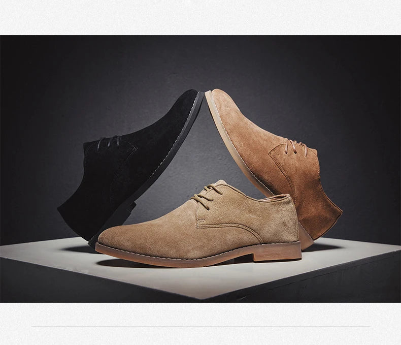 Luxury Men Derby Shoes High Quality Suede Leather Shoes for Men Business Casual Shoes Lace-Up Men Party Wedding Shoes Large Size