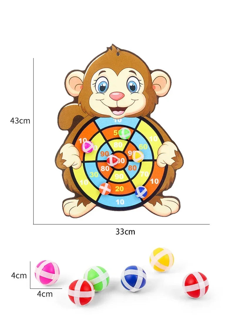 Child Educational Games Dart Board Baby Toy Stickey Ball Dart Indoor Sports Child Montessori Games for Children 3 to 7 Years