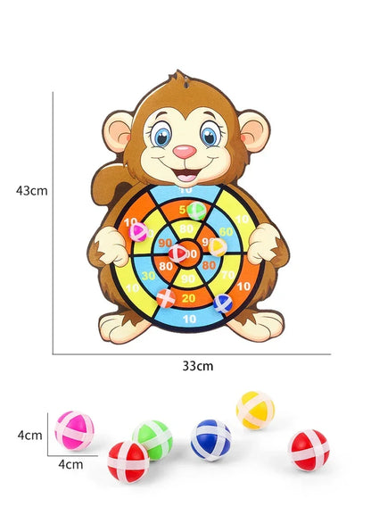 Child Educational Games Dart Board Baby Toy Stickey Ball Dart Indoor Sports Child Montessori Games for Children 3 to 7 Years