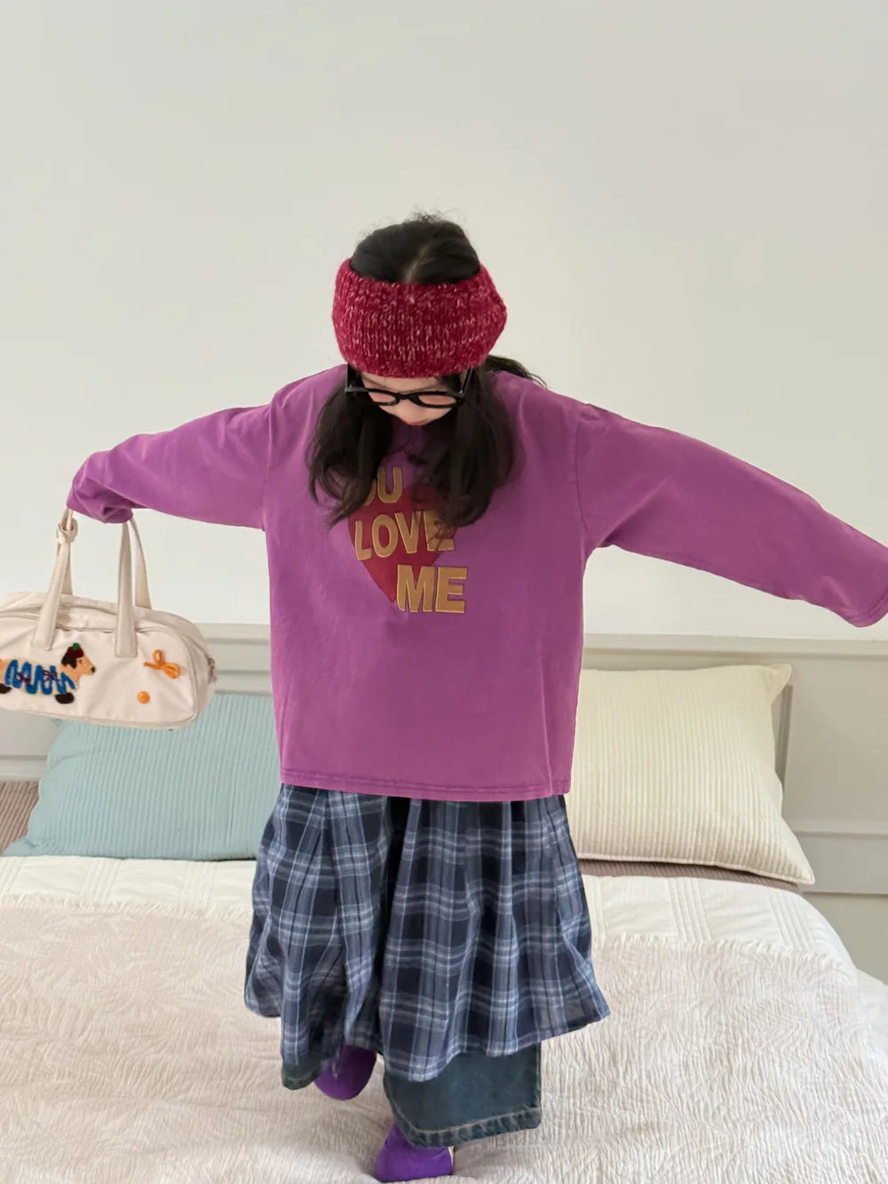 Children's Hoodie 2025 Autumn Girls' Korean Version Long Sleeved Letter Inner with Children's Round Neck Casual Loose Top