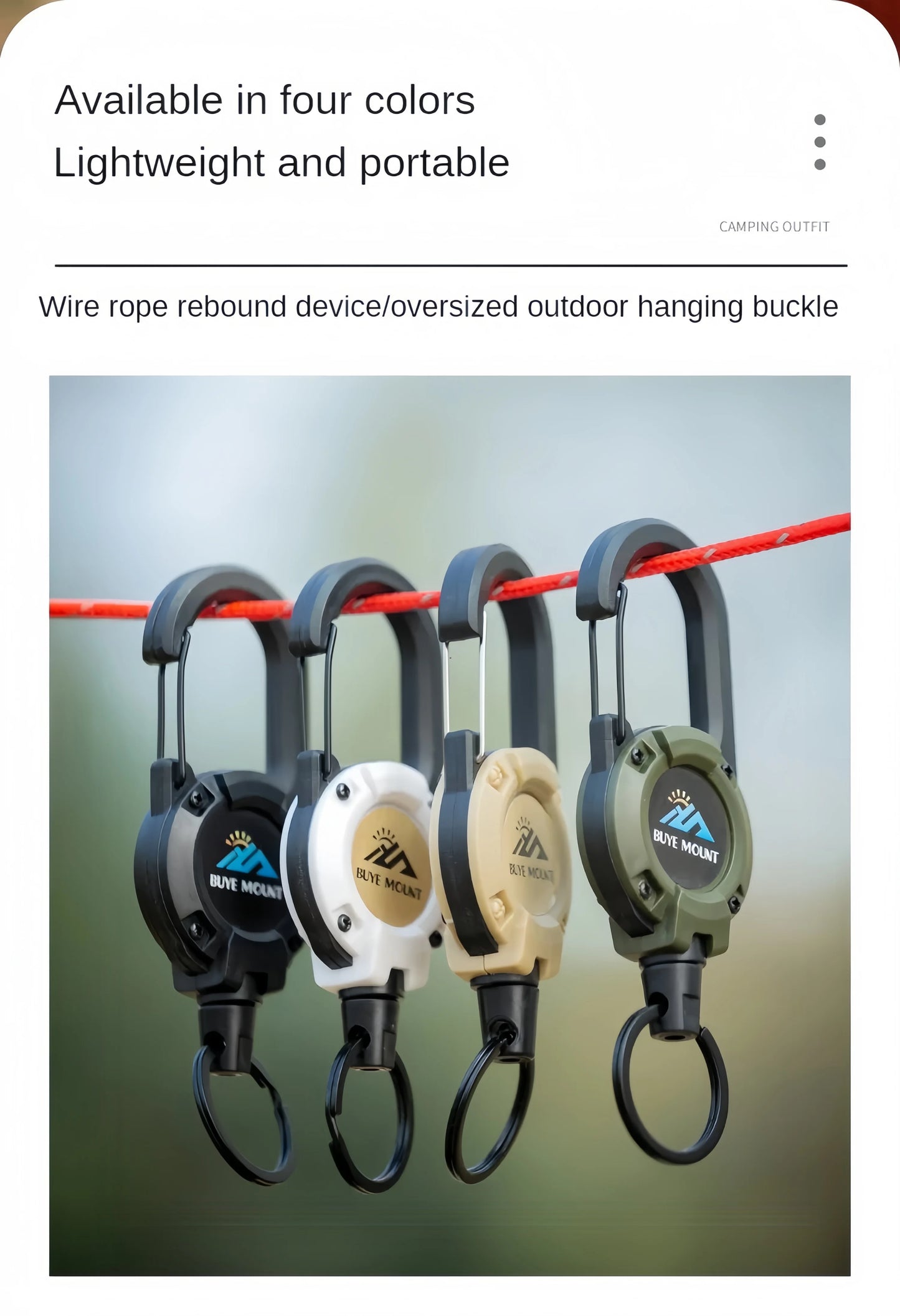 Portable Retractable Keychain with Steel Wire Rope,Outdoor Tactical Anti-Loss Buckle for Camping Gear & EDC Accessories