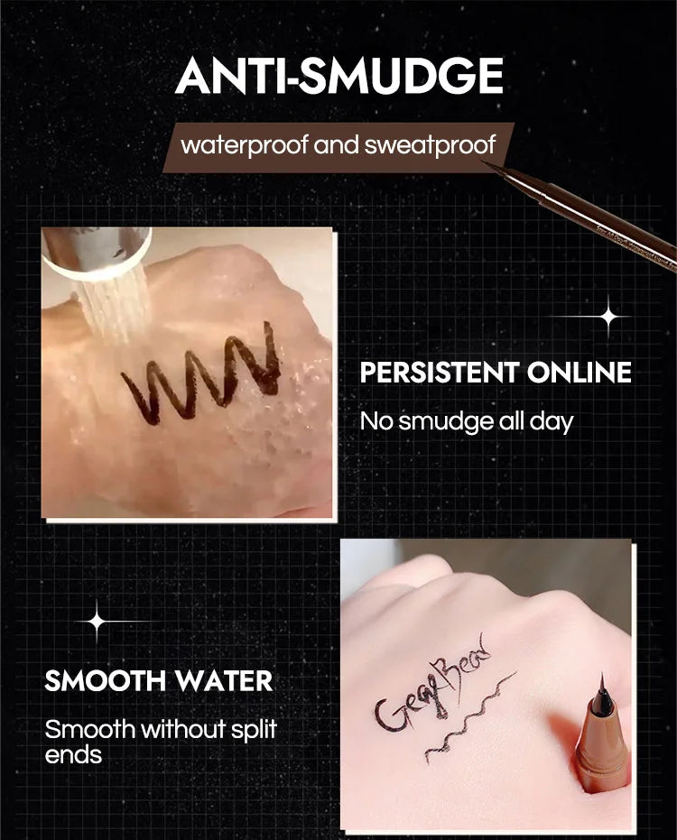 GEGE BEAR Precision Tip Fast Driving Quick Draw Liquid Eyeliner Pen Daily Use Waterproof Smudge Proof Long Last Eyeliner Pencil