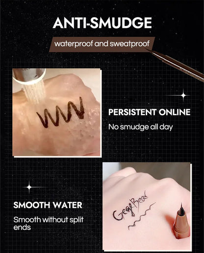 GEGE BEAR Precision Tip Fast Driving Quick Draw Liquid Eyeliner Pen Daily Use Waterproof Smudge Proof Long Last Eyeliner Pencil