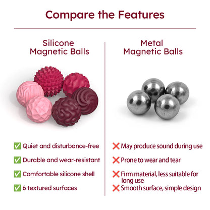 Upgraded Second Generation Silicone Magneti Balls Fidget Toy Worry Balls Autism Calming Toy Kid Adults Relief Stress Sensory Toy