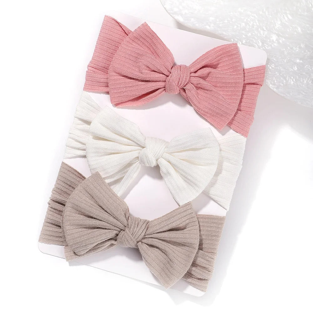 3Pcs/Set Cute Solid Headband for Baby Girls Soft Elastic HeadWrap Turban Hairband Headwear Infant Kids Hair Accessories