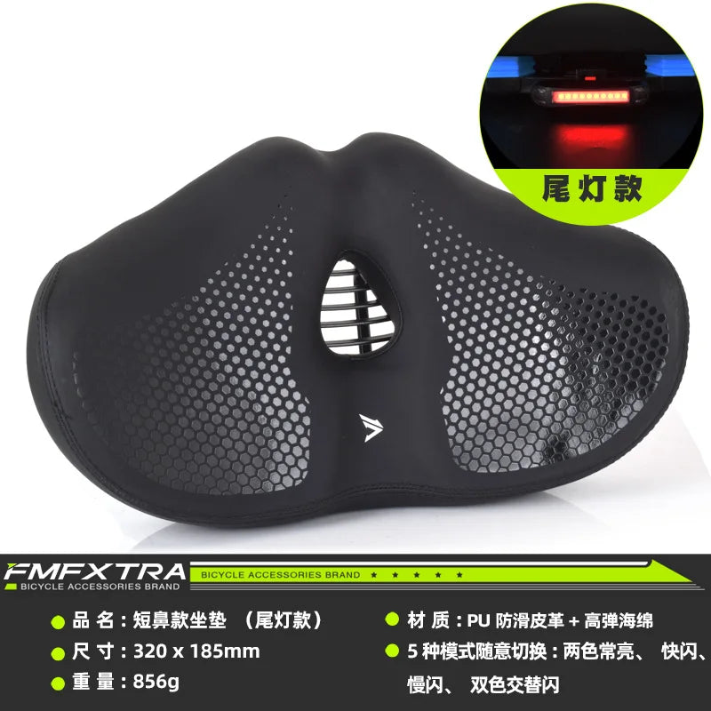 Noseless Bike Seat Cushion for Men Women Extra Padding Comfort Wide Bicycle Seat Oversized Comfortable Saddle for Peloton Bikes