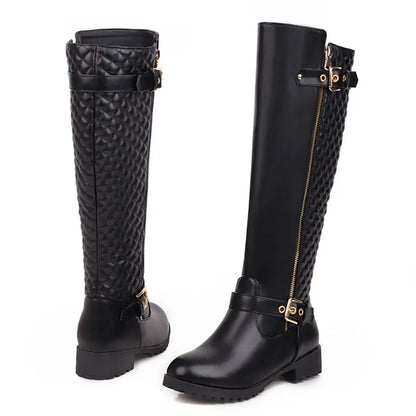 Winter Women Shoes Long Boots Sexy Woman Motorcycle Booties Custom Platform High Heels Knee High Boots Women Botas WSH5429