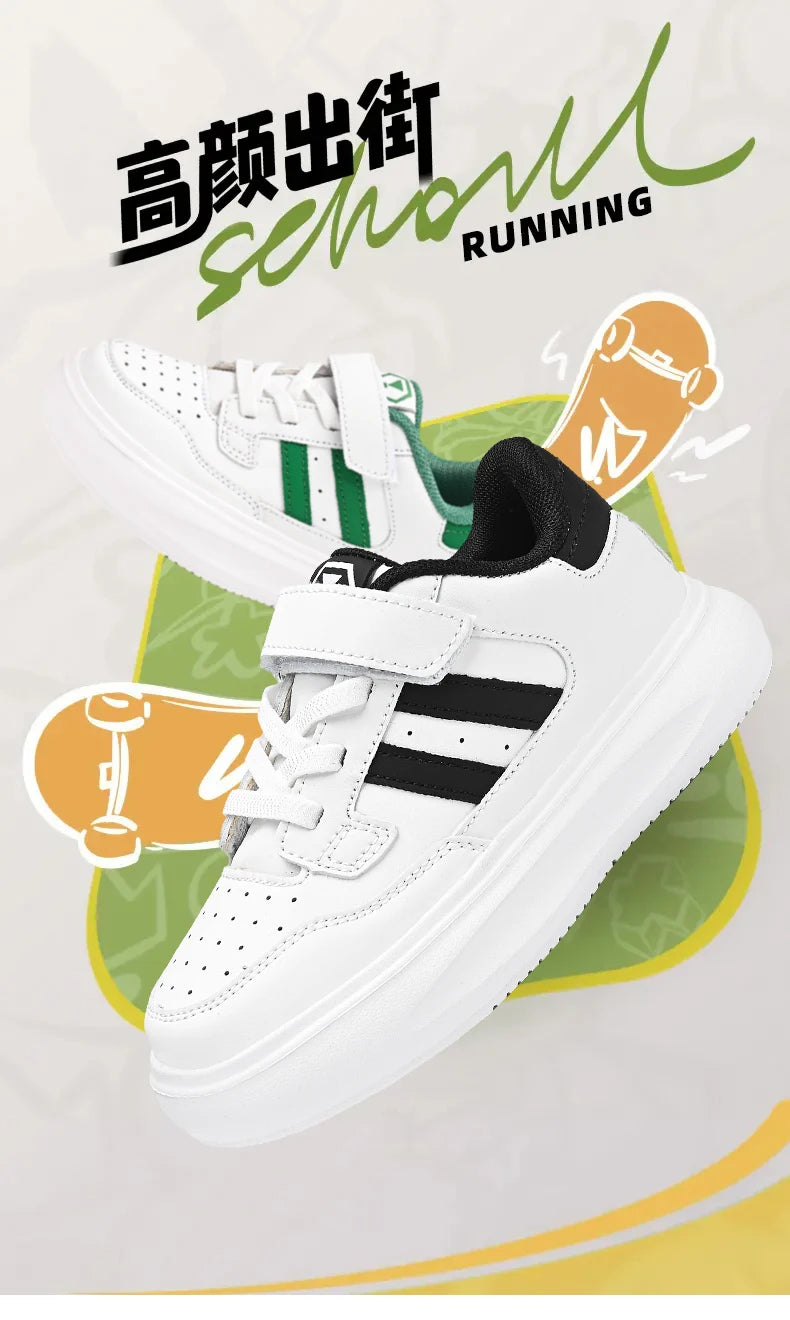 Children's Sneakers Kids Fashion Design Black White Non-slip Casual Shoes for Boys Girls Breathable Sneakers Toddler Outdoor