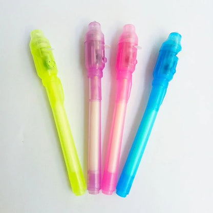 Luminous Light Pen Magic Purple 2 In 1 UV Black Light Combo Drawing Invisible Ink Pen Learning Education Toys For Child
