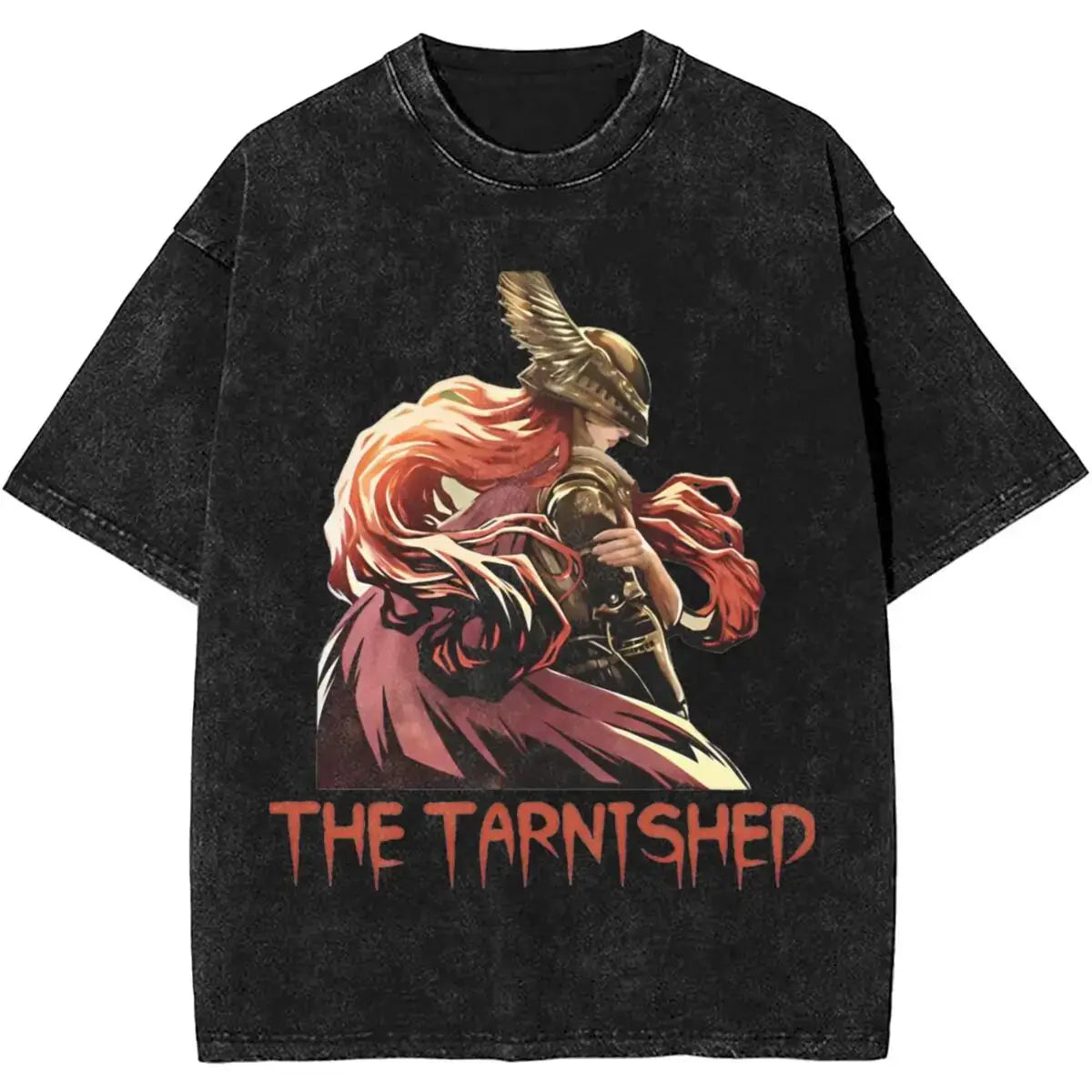 New Arrival Short Sleeved Round Neck Y2k Tshirt Men Clothing New in Top & Tees Mens T-Shirt Malenia Blade Of Miquella Washed